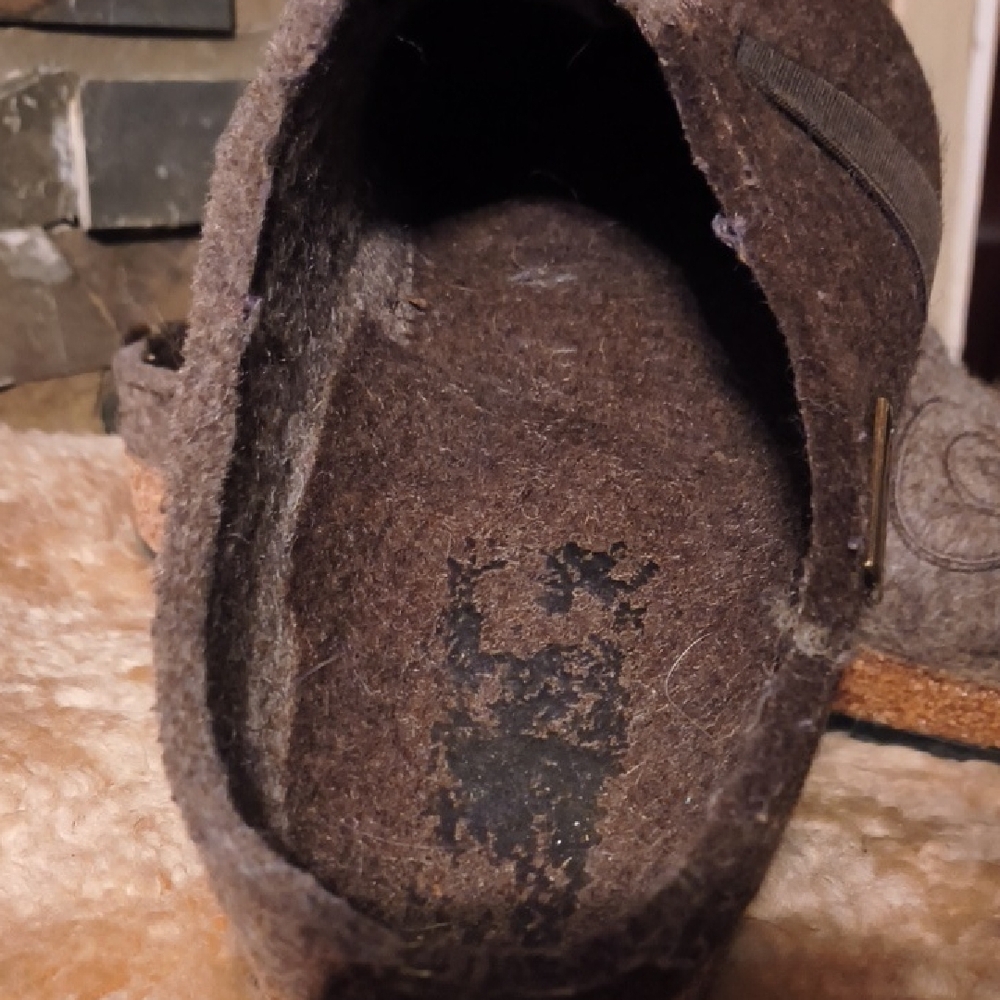 HAFLINGER Brown Wool Mules/Clogs So Comfortable! Classic Indoor/Outdoor Slippers - Picture 6 of 8